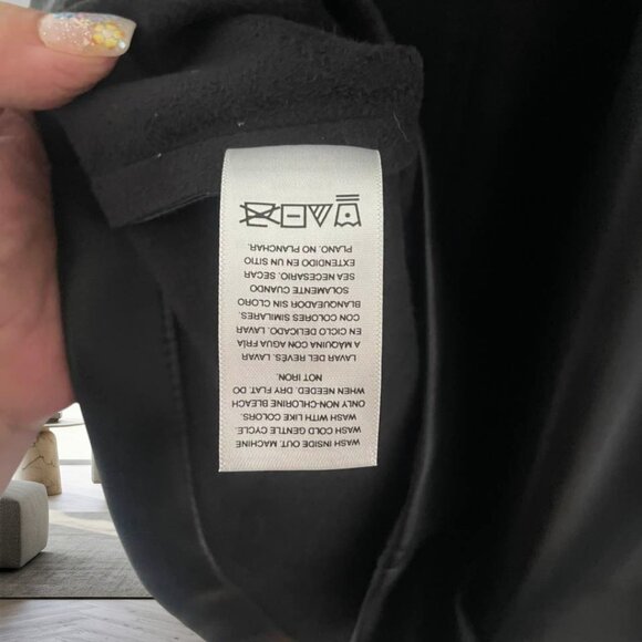 NWT Scoop Black Vegan Leather Mini Shirt Dress with Belt & Pockets – Size XS - Picture 11 of 13